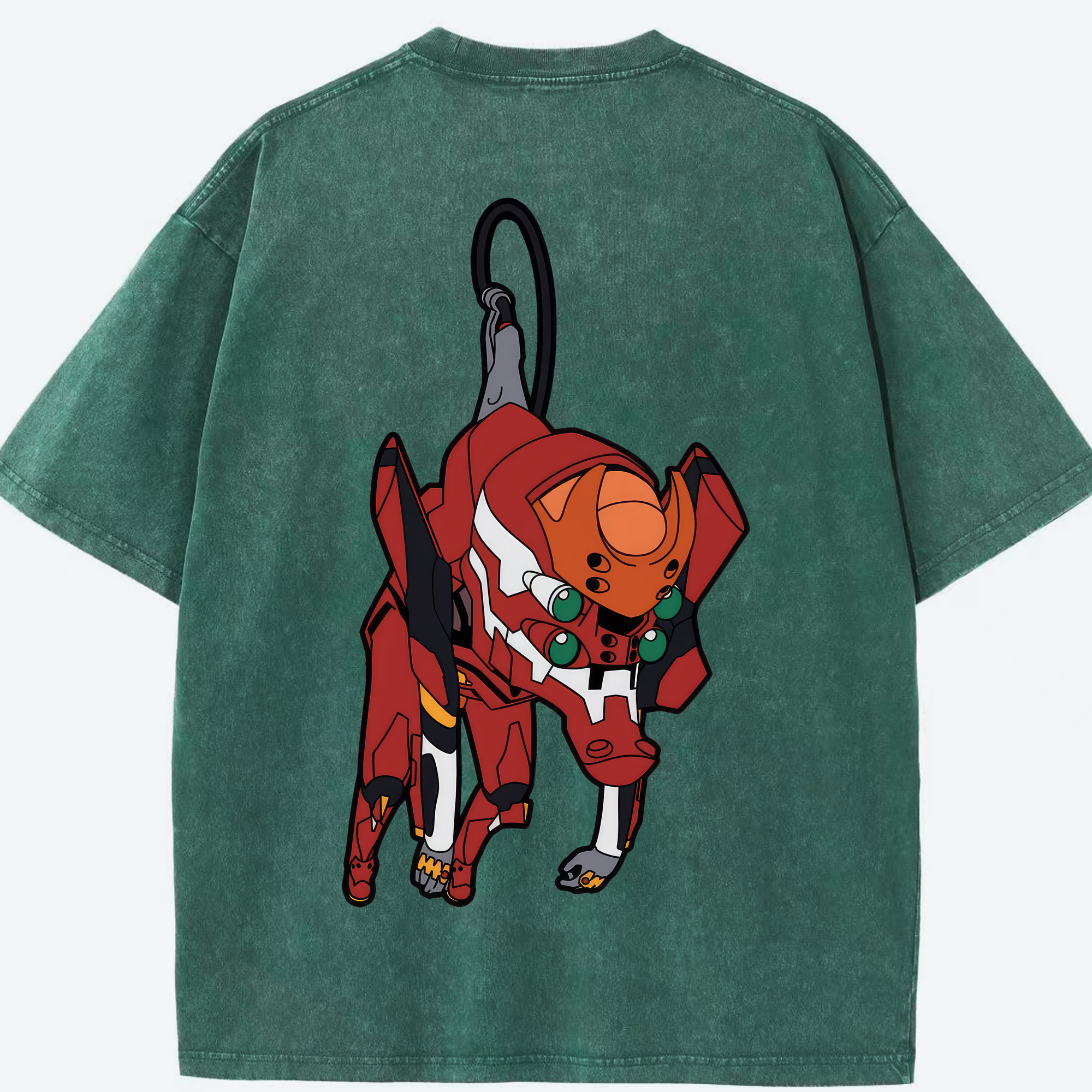 （画像用） EVA 新世紀エヴァンゲリオン 綿100% ヴィンテージ風 半袖Tシャツ（背面プリント）